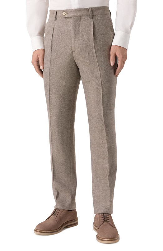 Шерстяной костюм Brunello Cucinelli MV414LDWH Бежевый  MV414LDWH Фото 4