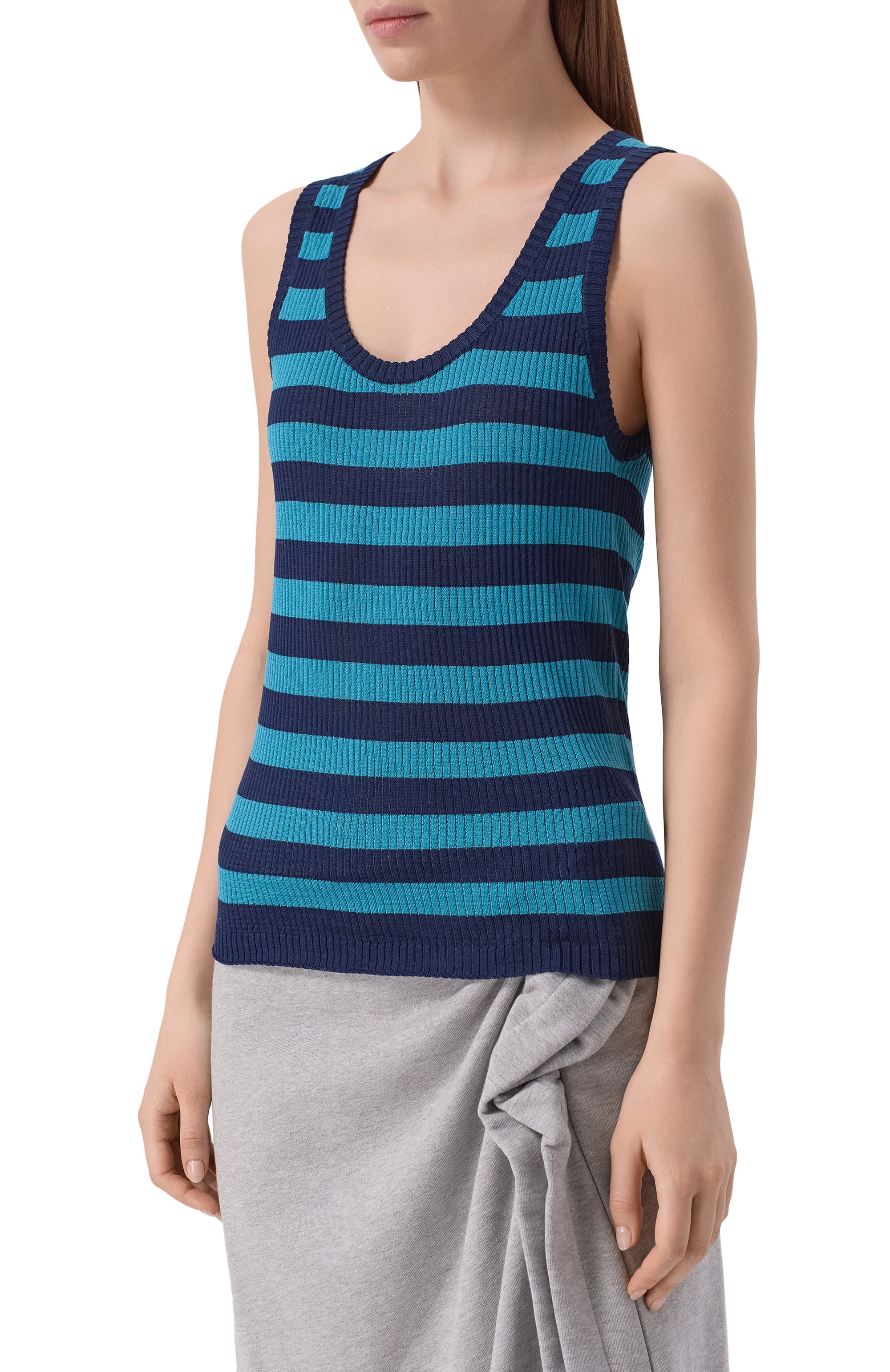 Хлопковая майка DRIES VAN NOTEN, арт. 011223/3702, фото 3