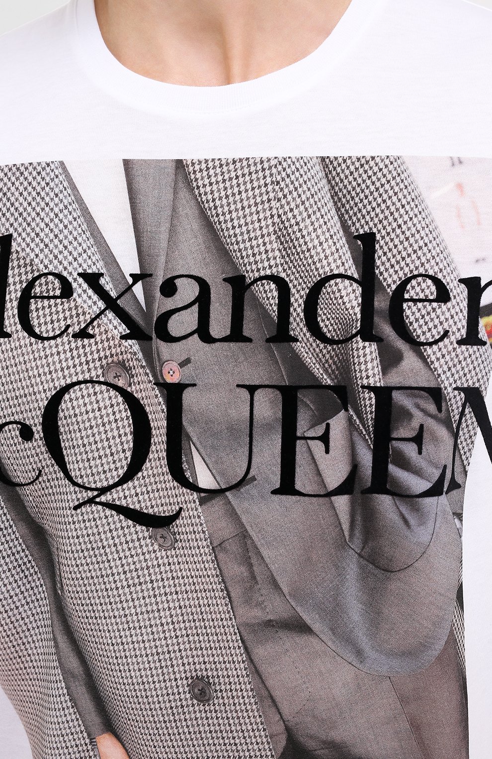 Хлопковая футболка ALEXANDER MCQUEEN, арт. 624171/QPZ61, фото 5