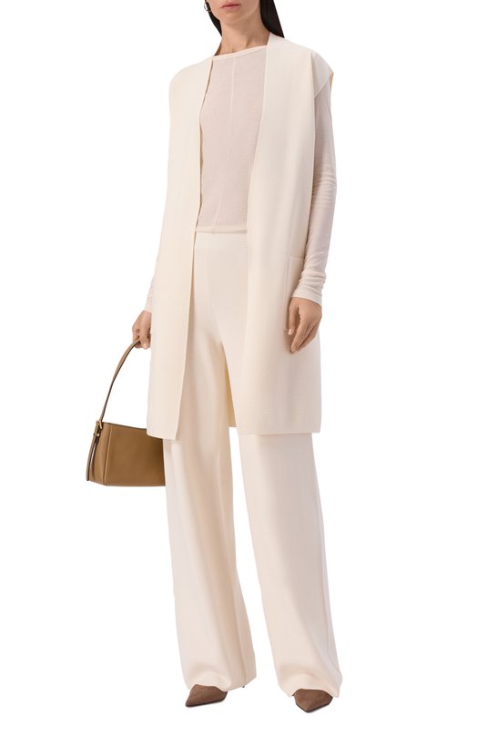Жилет из вискозы Max Mara Studio ABETE Кремовый  ABETE Фото 2
