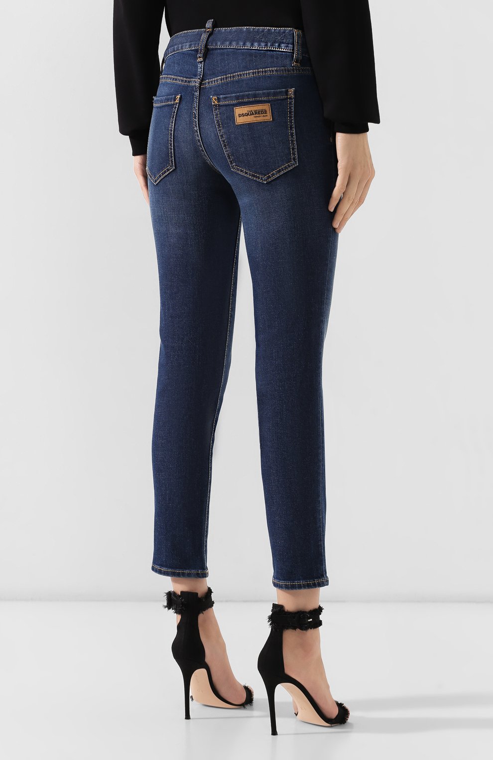 Джинсы DSQUARED2 синего цвета по цене 31150 руб., арт. S75LB0214/S30595, фото 4 Джинсы DSQUARED2, арт. S75LB0214/S30595, фото 4
