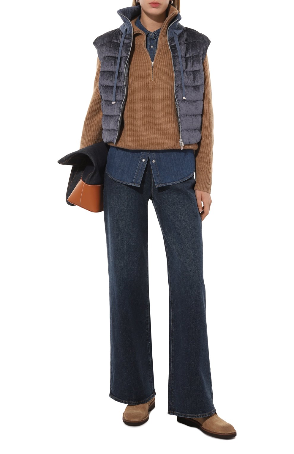 Пуховый жилет из вельвета HERNO, арт. PI00123DR/12631, фото 2