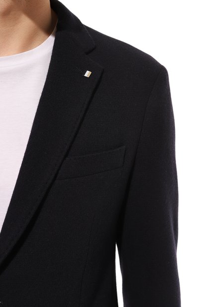 Шерстяной пиджак BOSS темно-синего цвета по цене 38800 руб., арт. 50484647, фото 5 Шерстяной пиджак BOSS, арт. 50484647, фото 5
