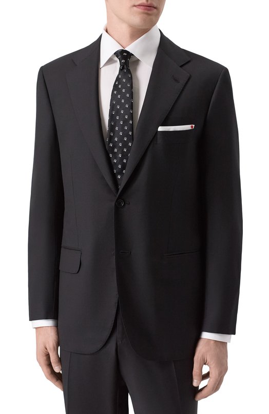 Шерстяной пиджак Kiton UA81K0127021_1 Чёрный  UA81K0127021_1 Фото 3
