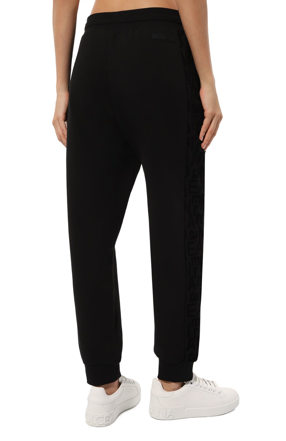 Хлопковые джоггеры EA7 черного цвета по цене 14250 руб., арт. 7W000008/AF10195, фото 4 Хлопковые джоггеры EA7, арт. 7W000008/AF10195, фото 4