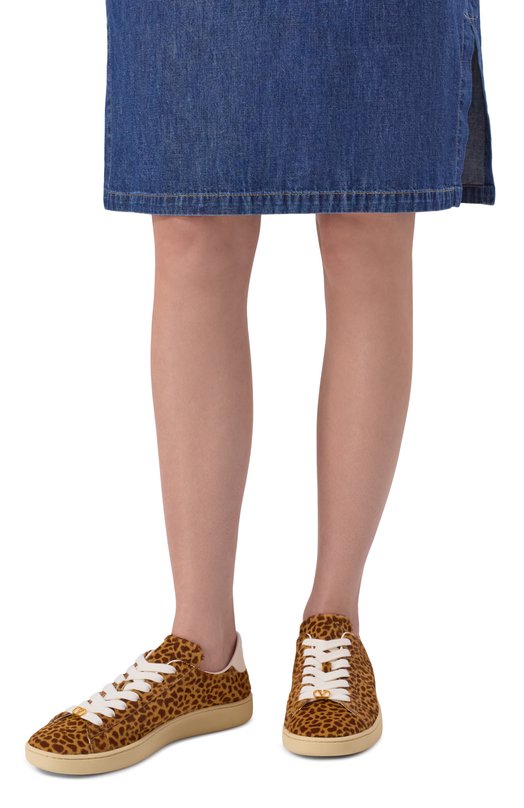 Кожаные кеды Royco Valentino 8W2S0LX9/IFP Леопардовый  8W2S0LX9/IFP Фото 2