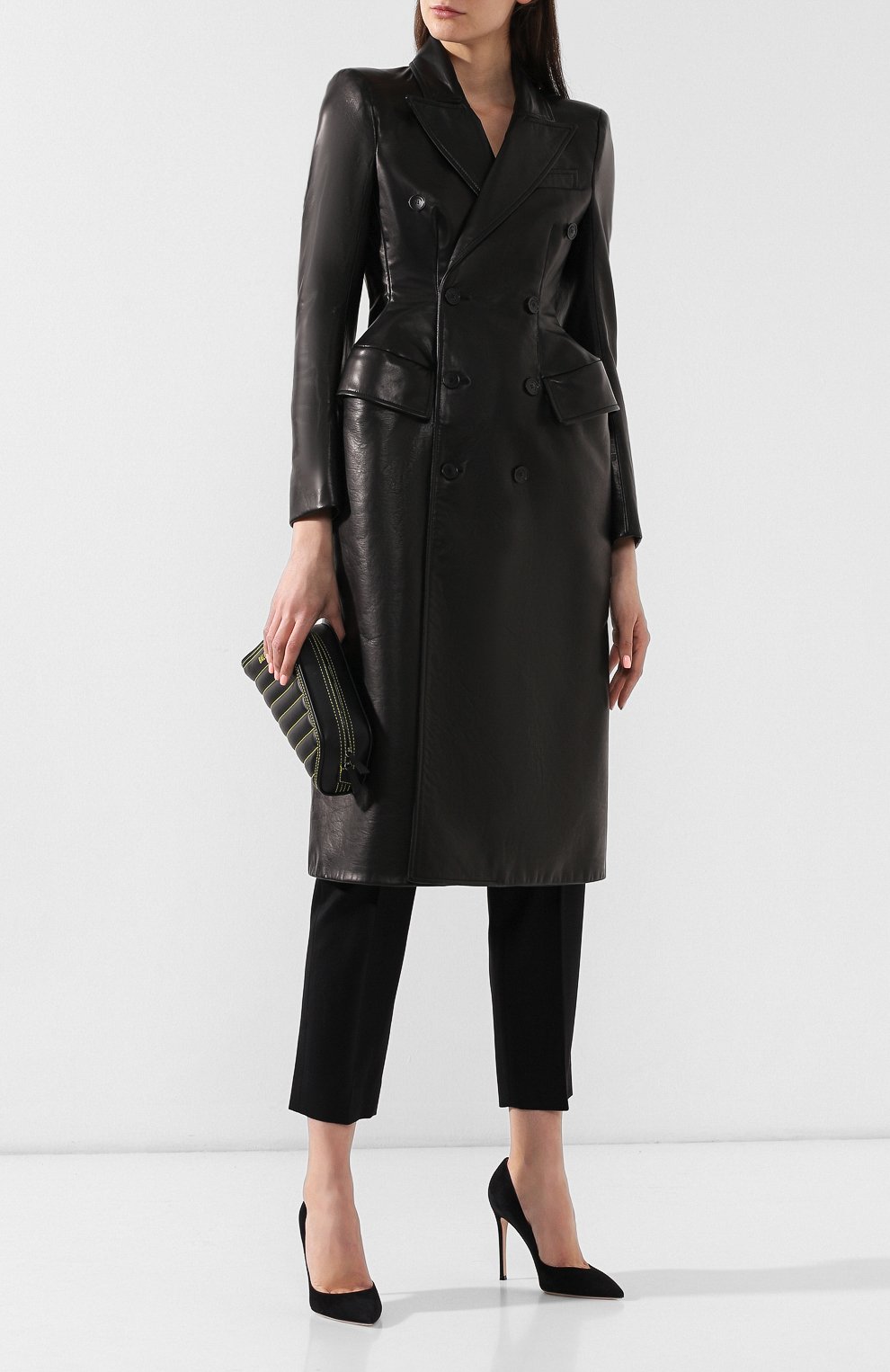 Двубортное пальто из кожи BALENCIAGA, арт. 571525/TDS05, фото 2