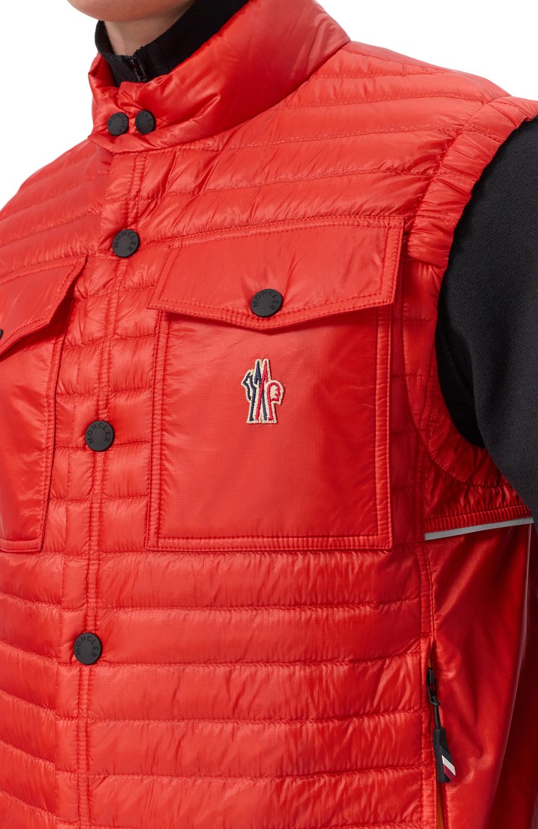Мужской утепленный жилет ollon MONCLER GRENOBLE красного цвета, арт. 1A00012/595B1 | Фото 5 (Материал подклада: Синтетический материал; Материал внешний: Синтетический материал; Длина (верхняя одежда): Короткие; Стили: Кэжуэл; Мужское Кросс-КТ: жилеты-объемные)