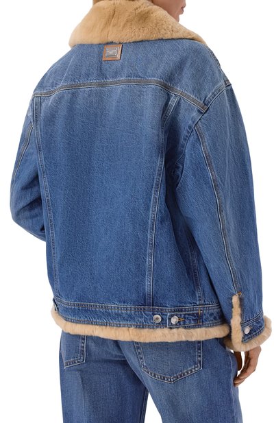 Джинсовая куртка с отделкой из кролика DOLCE & GABBANA, арт. F9S89D/G8NV4, фото 4