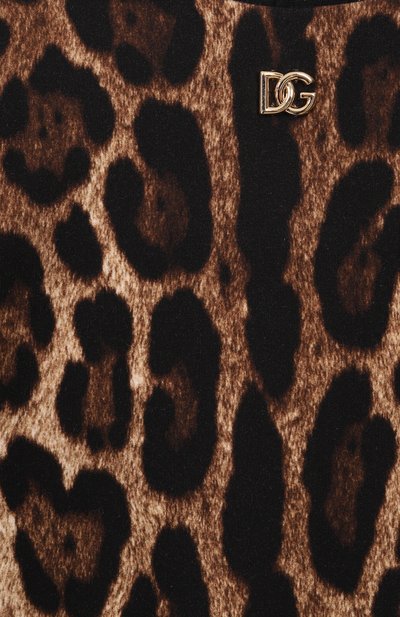 Хлопковое платье DOLCE & GABBANA леопардового цвета по цене 78050 руб., арт. L5JDAL/FSGQX_001, фото 3 Хлопковое платье DOLCE & GABBANA, арт. L5JDAL/FSGQX_001, фото 3