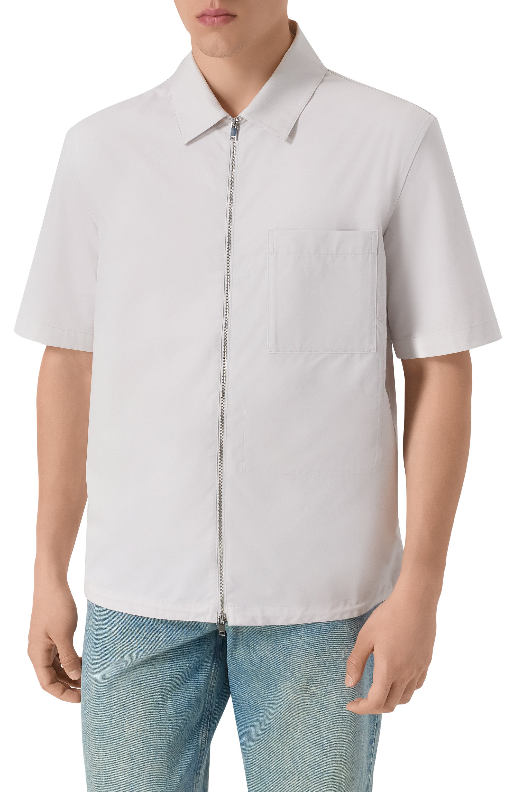 Рубашка из хлопка и лиоцелла 12 STOREEZ, арт. 132165, фото 3