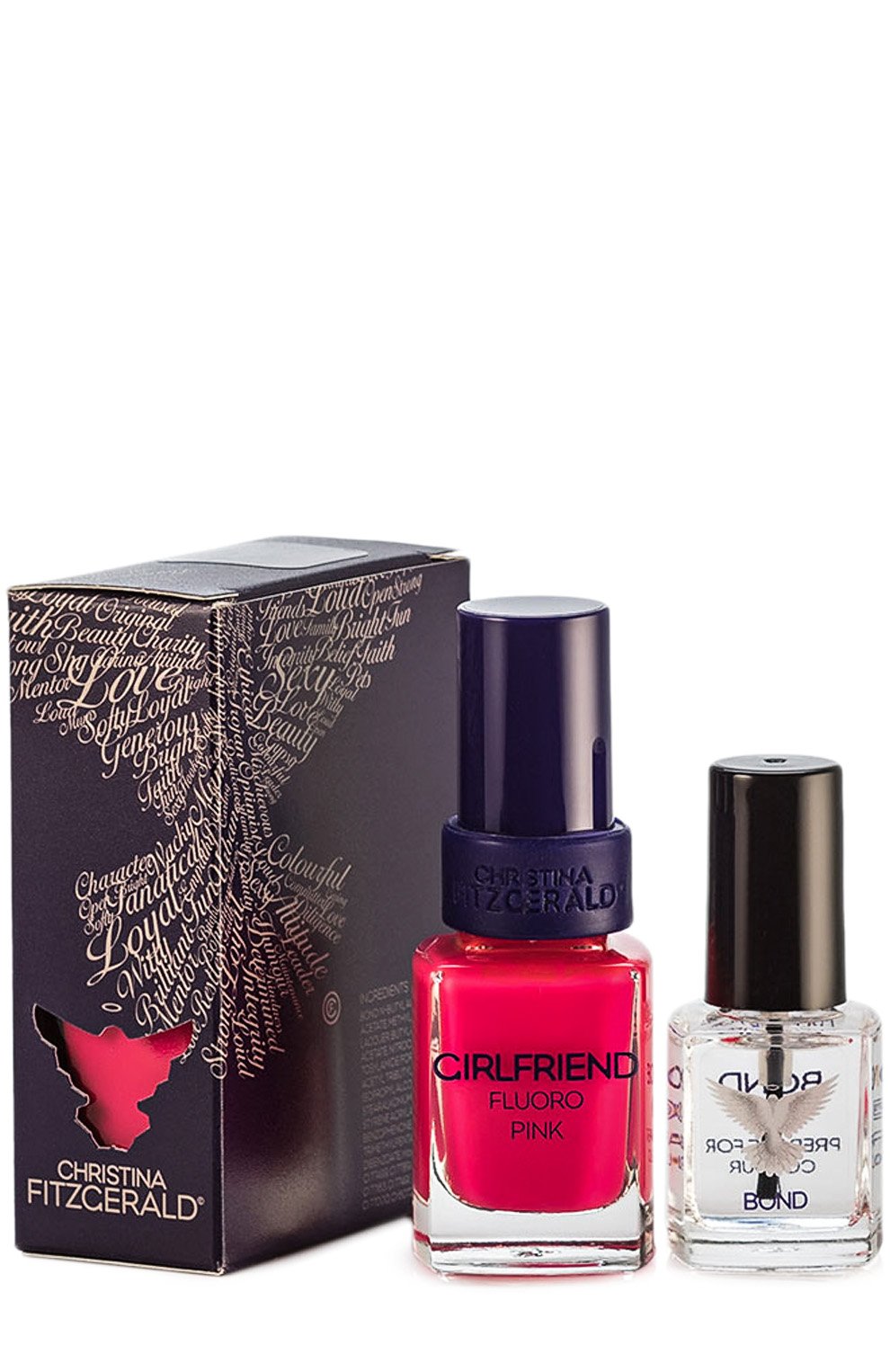 Лак для ногтей \розовая пантера\" girlfriend fluoro pink + bond" CHRISTINA FITZGERALD, арт. 9333381001368, фото 1