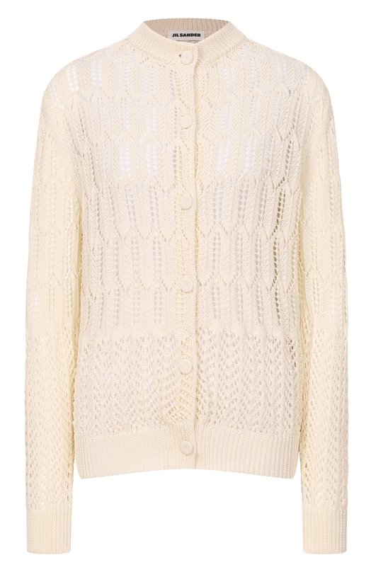 Хлопковый кардиган Jil Sander J02HP0051/J15478 Кремовый J02HP0051/J15478