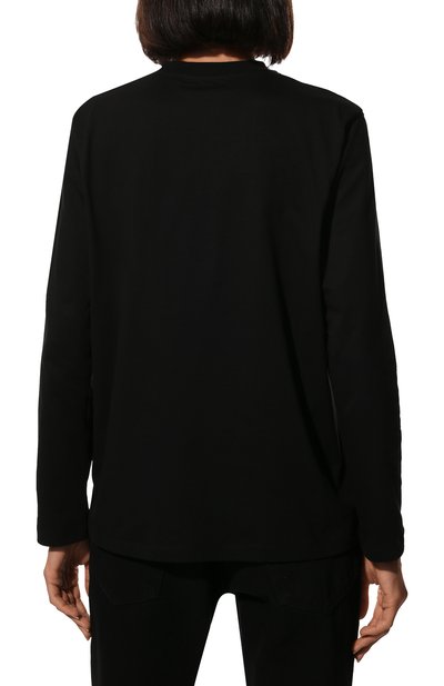 Хлопковый лонгслив MSGM черного цвета по цене 12800 руб., арт. 3341MDM169 227798, фото 4 Хлопковый лонгслив MSGM, арт. 3341MDM169 227798, фото 4