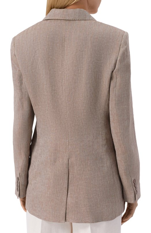 Льняной жакет Max Mara Studio TES0 Бежевый  TES0 Фото 4