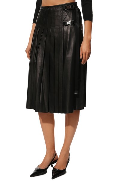 Кожаная юбка PRADA, арт. 51785-08P-F0002, фото 3
