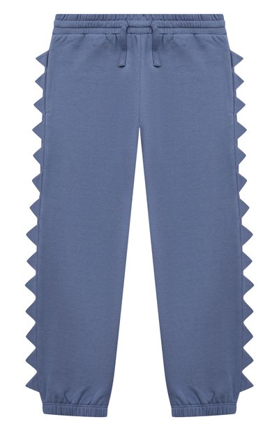 Хлопковые джоггеры STELLA MCCARTNEY синего цвета по цене 11650 руб., арт. TT6Q60, фото 1 Хлопковые джоггеры STELLA MCCARTNEY, арт. TT6Q60, фото 1