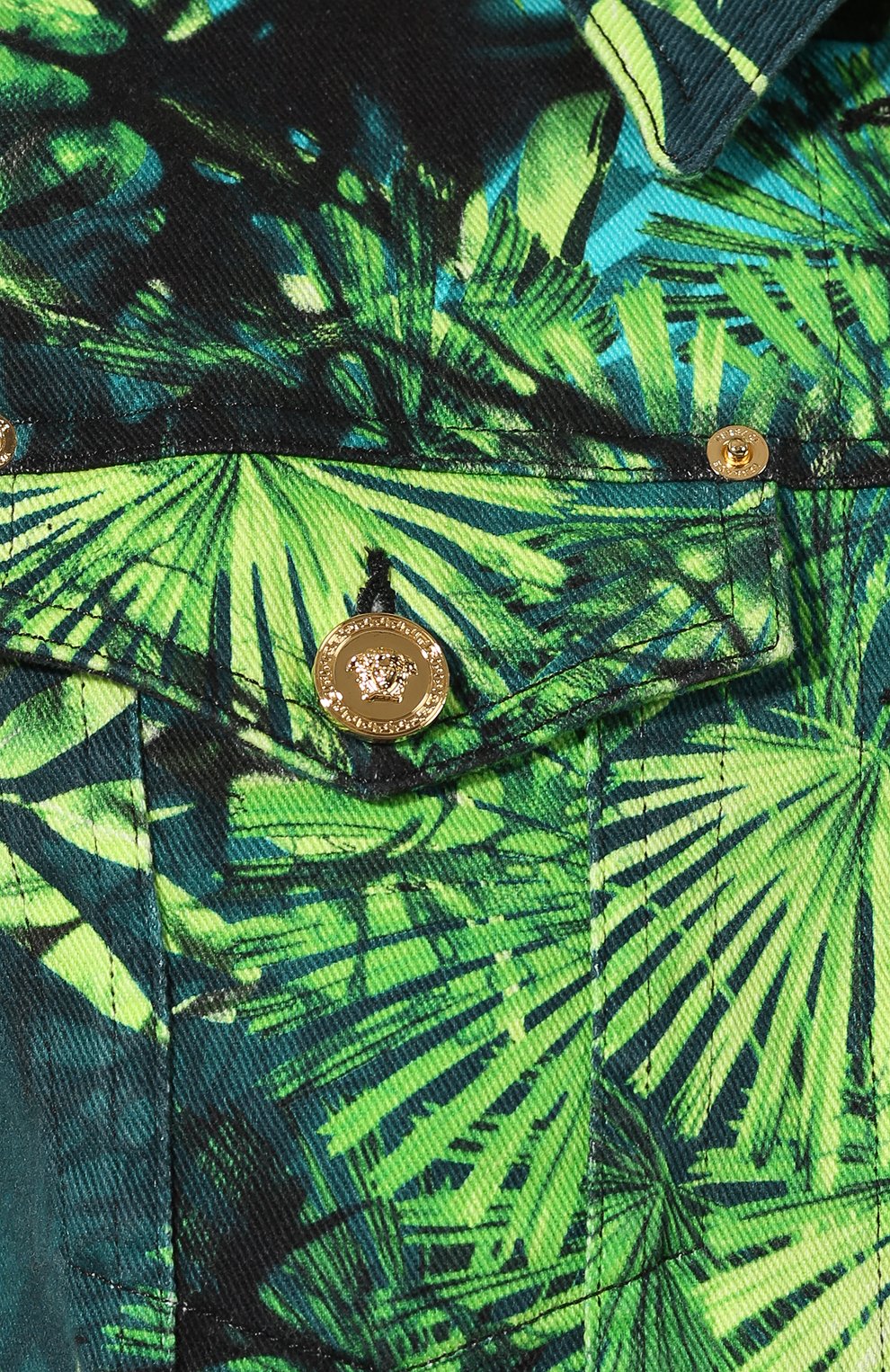 Джинсовая куртка VERSACE зеленого цвета по цене 219000 руб., арт. A86573/A234707, фото 5 Джинсовая куртка VERSACE, арт. A86573/A234707, фото 5