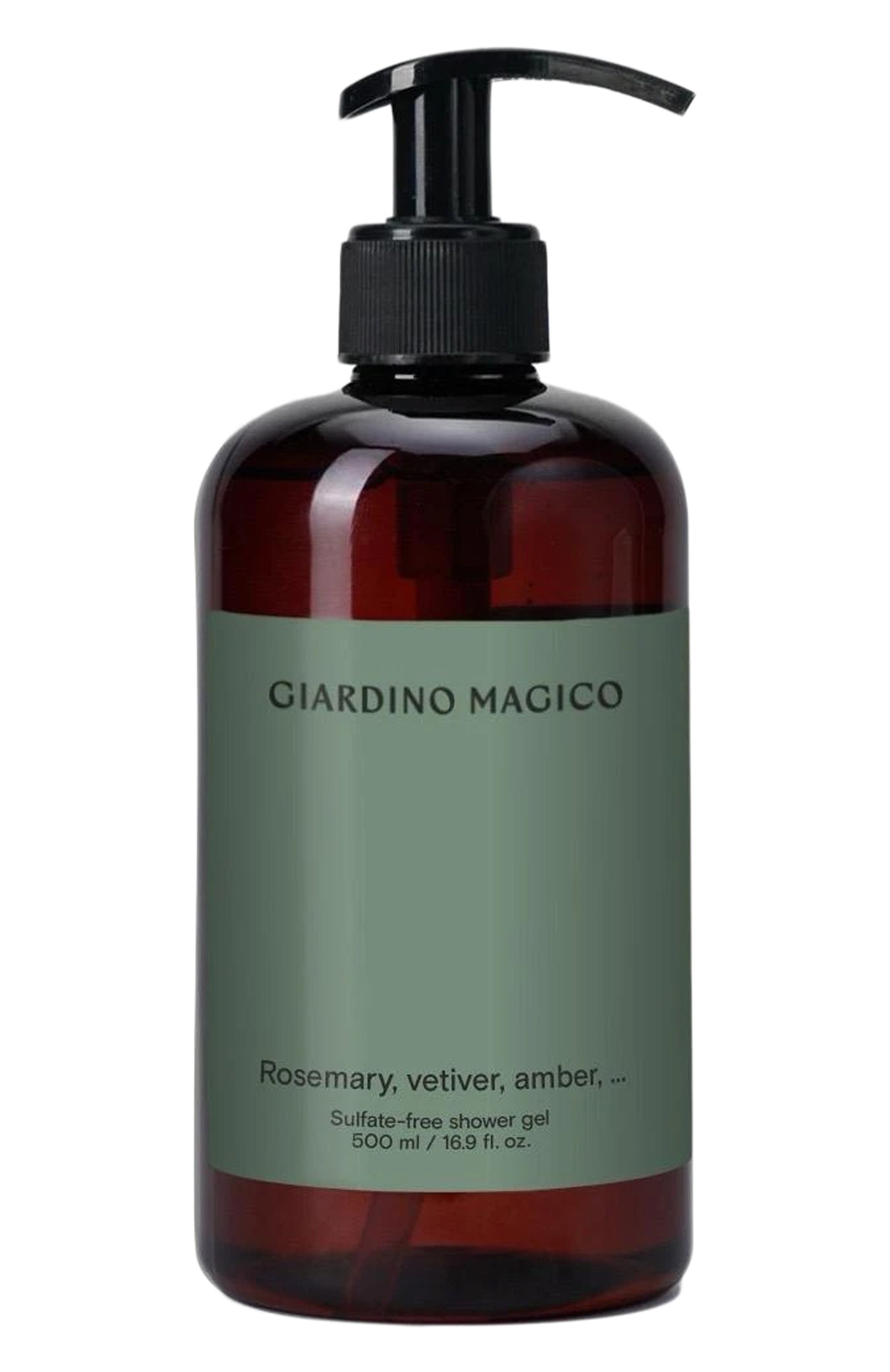 Бессульфатный гель для душа rosemary, vitiver, amber,… (500ml) GIARDINO MAGICO, арт. 4640200325587, фото 1