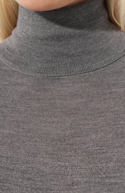 Шерстяная водолазка ALLUDE серого цвета по цене 25350 руб., арт. 245/64010, фото 5 Шерстяная водолазка ALLUDE, арт. 245/64010, фото 5