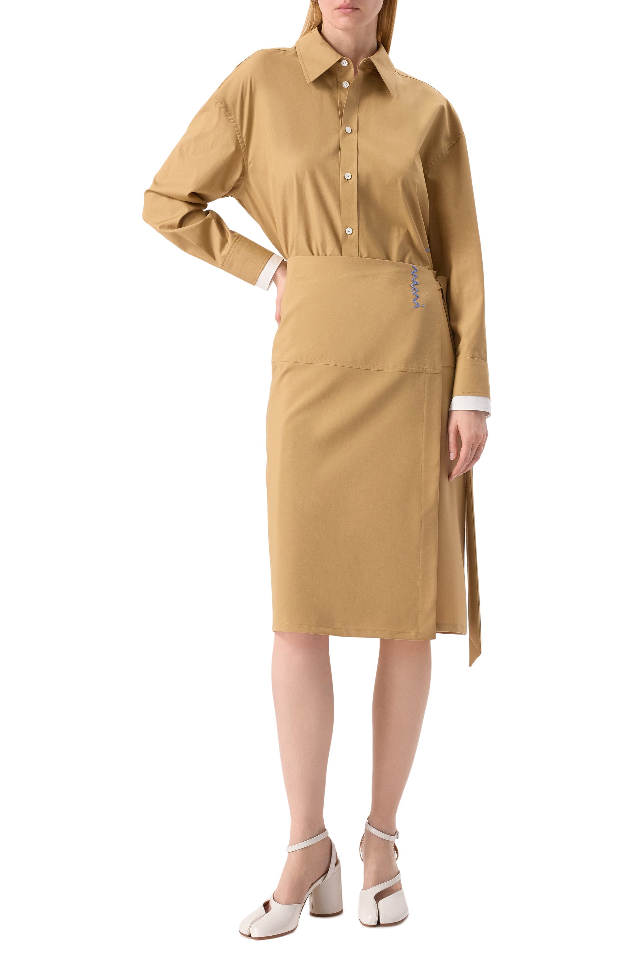 Хлопковая рубашка MARNI, арт. CAMA0613QS/UTC223, фото 2