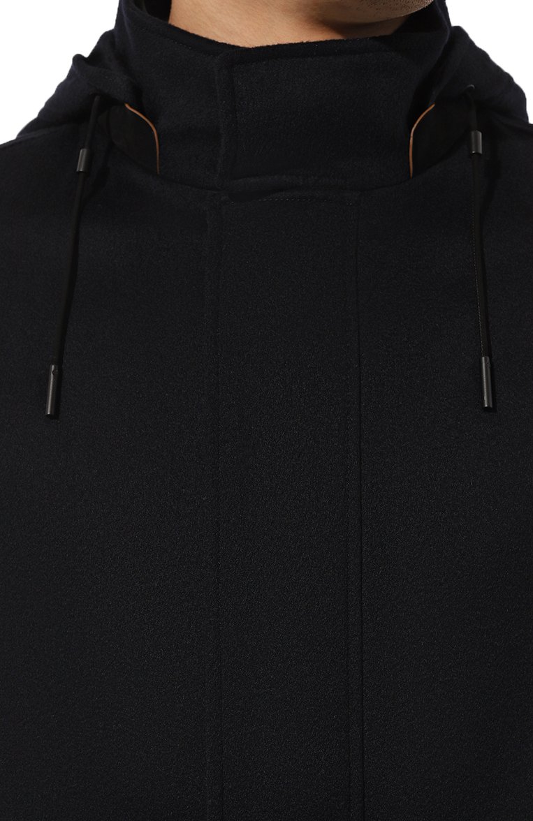Мужская кашемировая куртка ZEGNA темно-синего цвета, арт. 7210/E7T42 | Фото 5 (Материал подклада: Синтетический материал; Длина (верхняя одежда): Короткие; Рукава: Длинные; Материал внешний: Шерсть, Кашемир; Стили: Кэжуэл; Мужское Кросс-КТ: шерсть и кашемир; Кросс-КТ: Утепленные; Автоматизация ТО: Проставлено; Автоматизация состава: Проставлено)