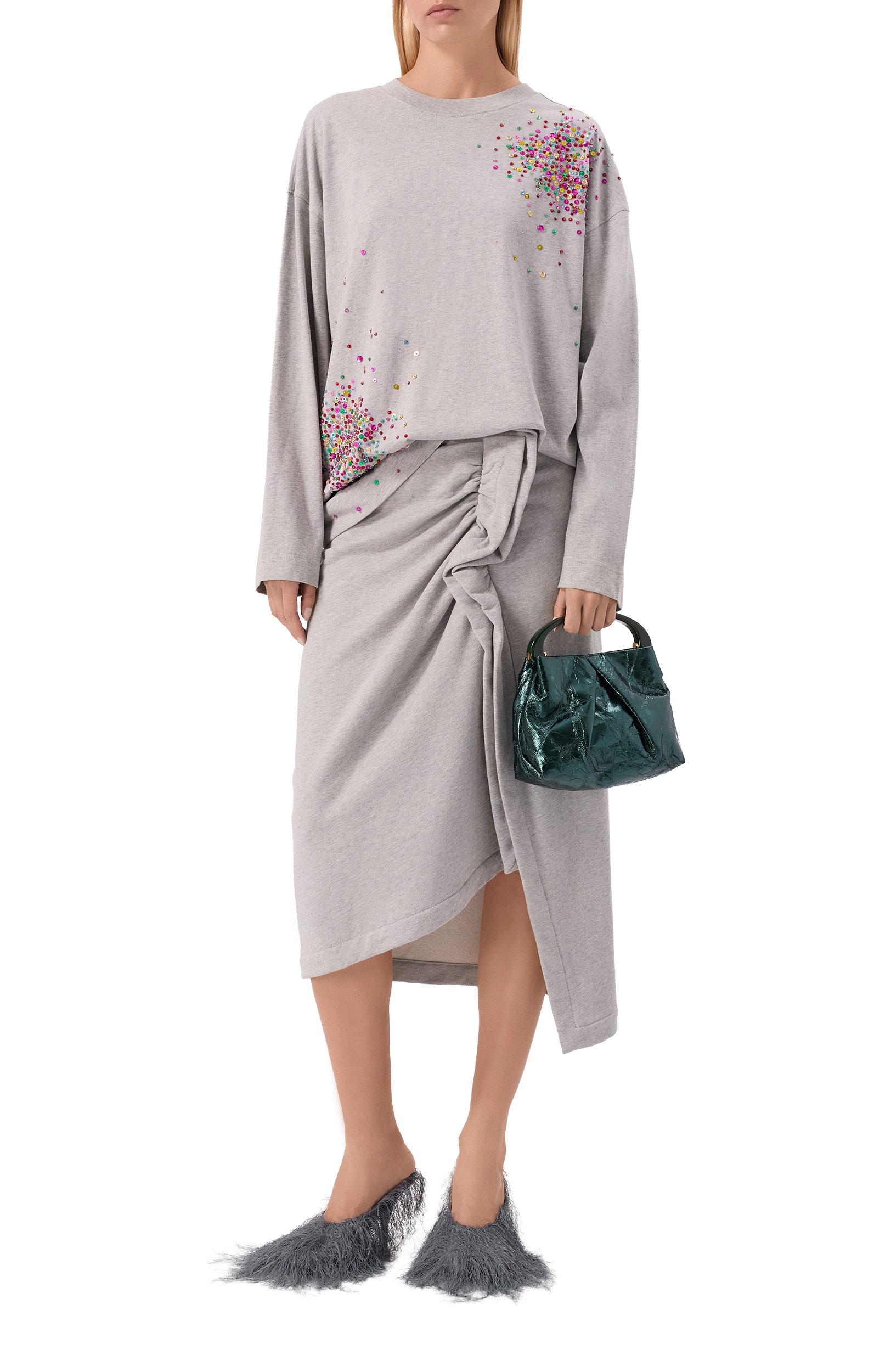 Сумка DRIES VAN NOTEN темно-зеленого цвета по цене 113000 руб., арт. 131508/0207, фото 3 Сумка DRIES VAN NOTEN, арт. 131508/0207, фото 3