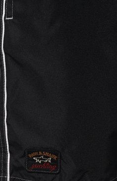 Мужские плавки-шорты PAUL&SHARK темно-синего цвета, арт. C0P5002 | Фото 4 (Принт: Без принта; Материал внешний: Синтетический материал; Мужское Кросс-КТ: плавки-шорты)