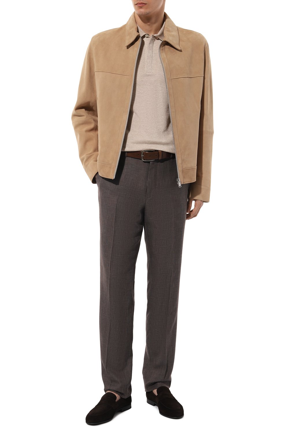 Поло из хлопка и льна ZEGNA, арт. UD372A7/D727, фото 2