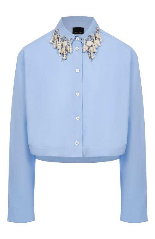 Хлопковая рубашка Pinko 105620/A2EU Голубой 105620/A2EU