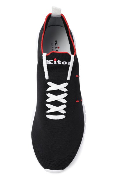 Текстильные кроссовки KITON черного цвета по цене 125000 руб., арт. USSA392N0136203, фото 5 Текстильные кроссовки KITON, арт. USSA392N0136203, фото 5