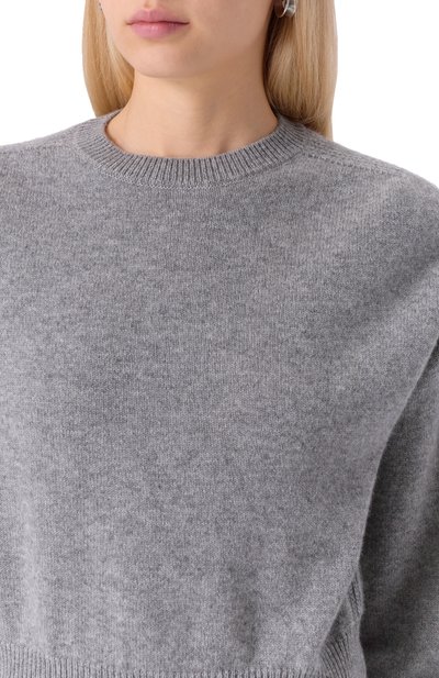 Кашемировый пуловер SASUPHI серого цвета по цене 141500 руб., арт. W25656/WS, фото 5 Кашемировый пуловер SASUPHI, арт. W25656/WS, фото 5
