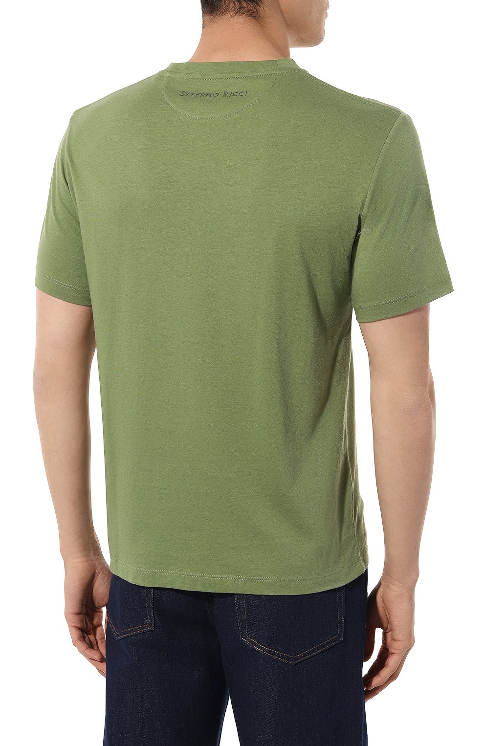 Футболка STEFANO RICCI салатового цвета по цене 138500 руб., арт. MNH420330/803, фото 4 Футболка STEFANO RICCI, арт. MNH420330/803, фото 4