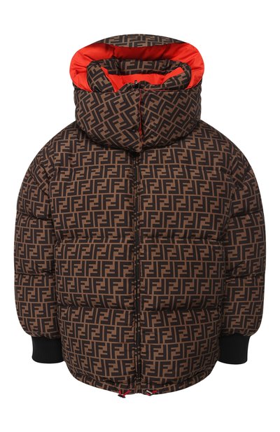 Двусторонний пуховик FENDI оранжевого цвета по цене 188000 руб., арт. FAA427 A6JB, фото 1 Двусторонний пуховик FENDI, арт. FAA427 A6JB, фото 1