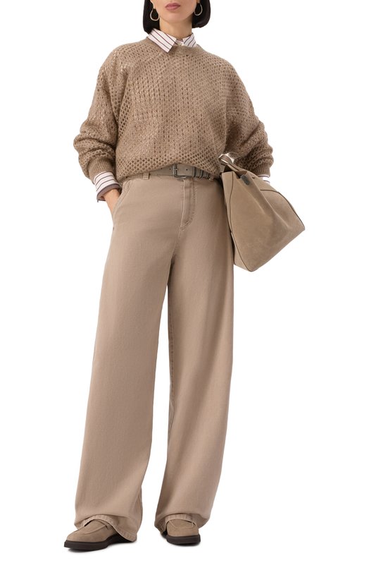 Джинсы Brunello Cucinelli MB057P5657 Бежевый  MB057P5657 Фото 2