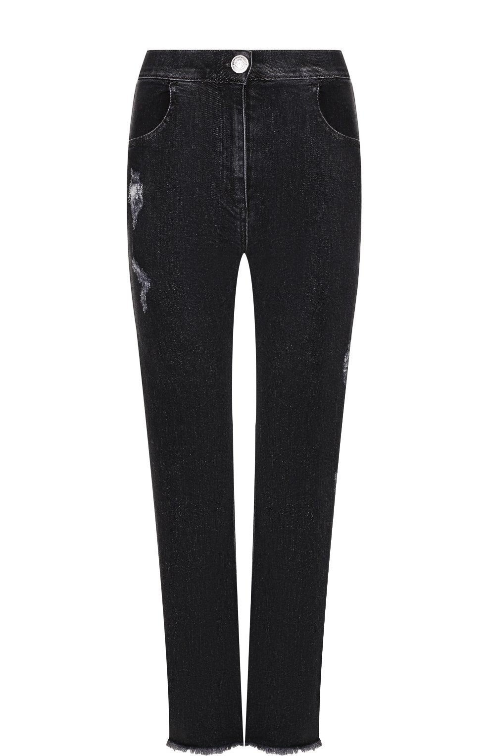 Джинсы с потертостями и бахромой BALMAIN, арт. 145496/148K, фото 1