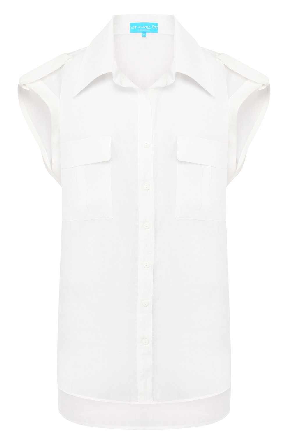 Льняная рубашка A MERE CO белого цвета по цене 33900 руб., арт. AMC-R20-G4-43, фото 1 Льняная рубашка A MERE CO, арт. AMC-R20-G4-43, фото 1