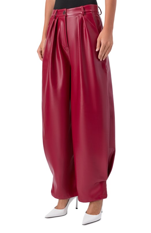 Брюки из экокожи ROWEN ROSE PNT_RR286/EC0 LEATHER Бордовый  PNT_RR286/EC0 LEATHER Фото 3