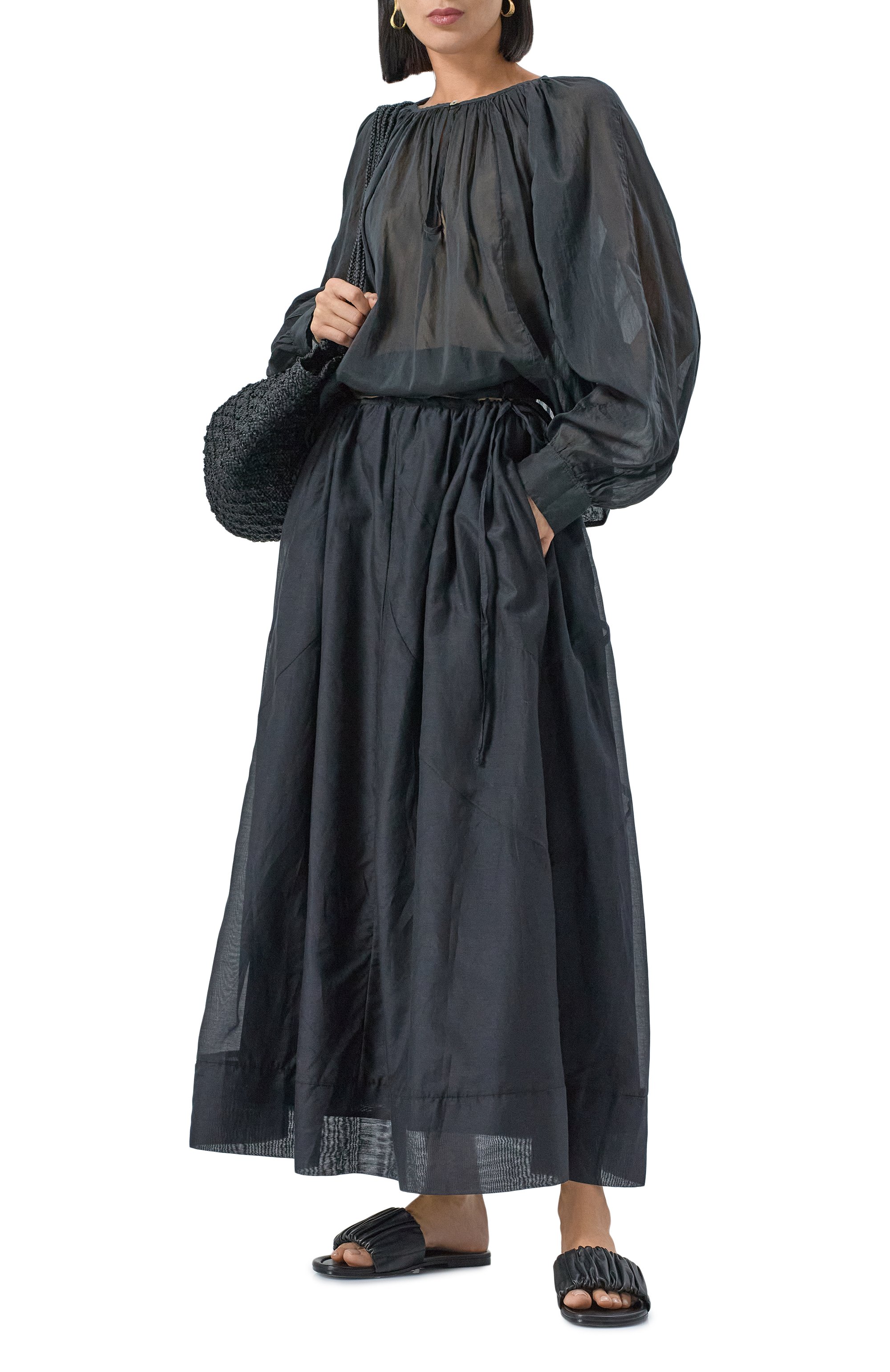 Юбка из хлопка и шелка LILA EUGENIE, арт. 2530, фото 2