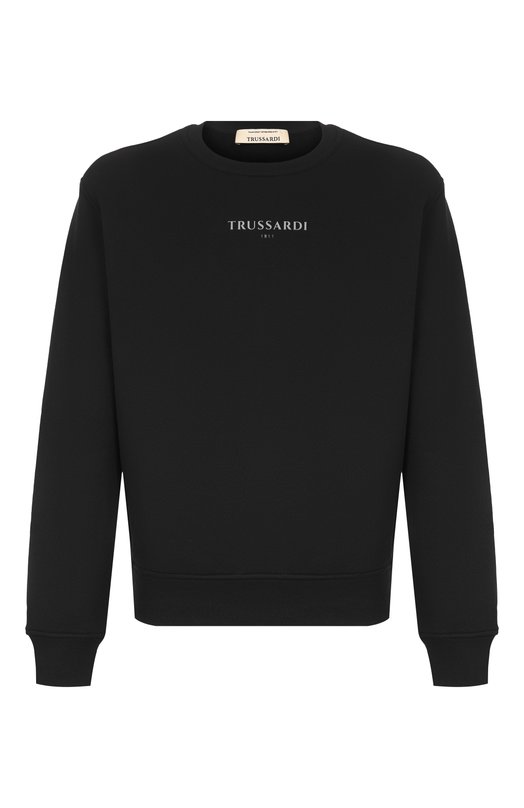 Хлопковый свитшот Trussardi G8158000133N Чёрный G8158000133N
