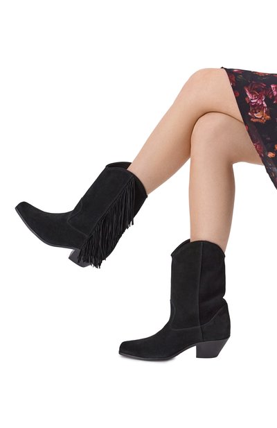 Замшевые казаки k12_dallas VIC MATIE черного цвета по цене 62150 руб., арт. 1K5502D_K12H010101, фото 2 Замшевые казаки k12_dallas VIC MATIE, арт. 1K5502D_K12H010101, фото 2