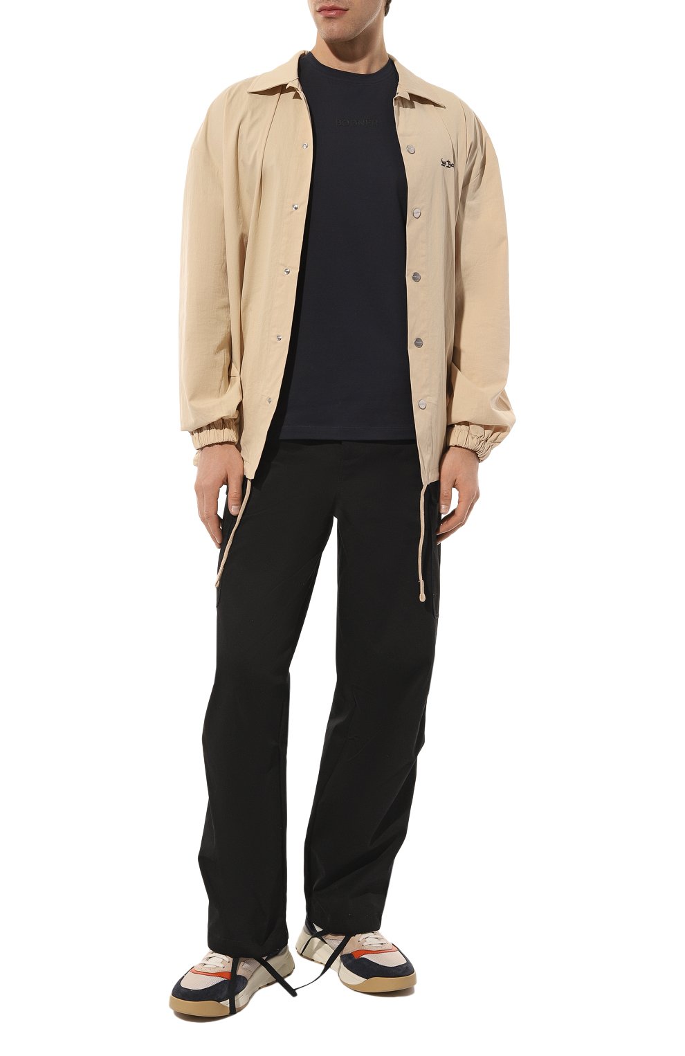 Хлопковая футболка BOGNER темно-синего цвета по цене 12800 руб., арт. 58546604, фото 2 Хлопковая футболка BOGNER, арт. 58546604, фото 2