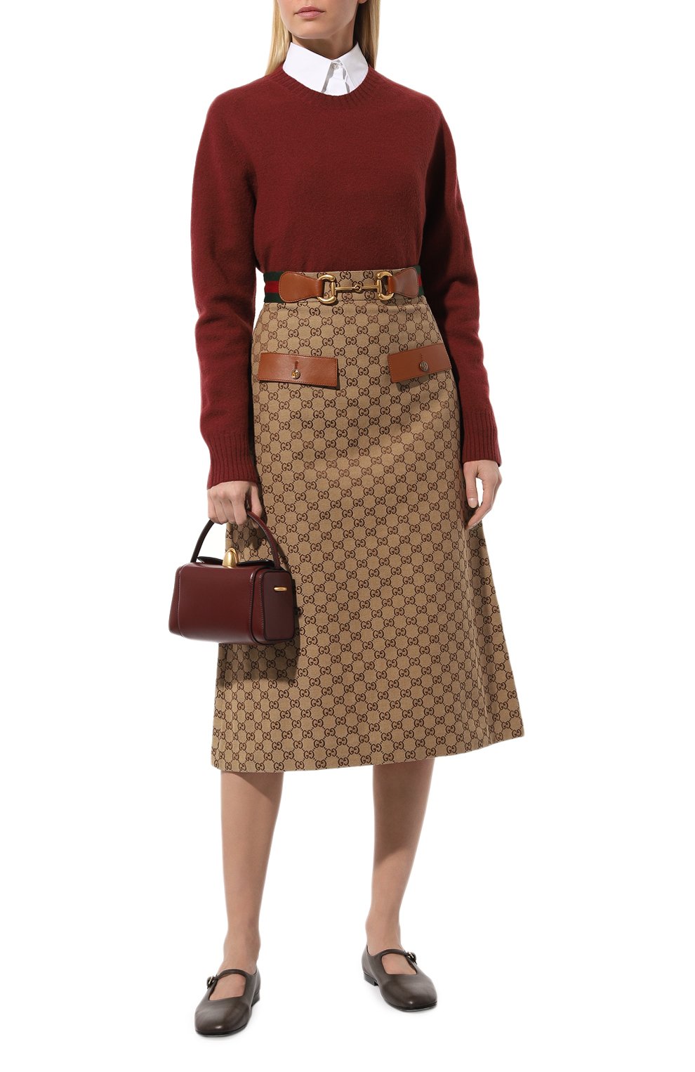 Хлопковая юбка GUCCI, арт. 681567/Z8AWI, фото 2