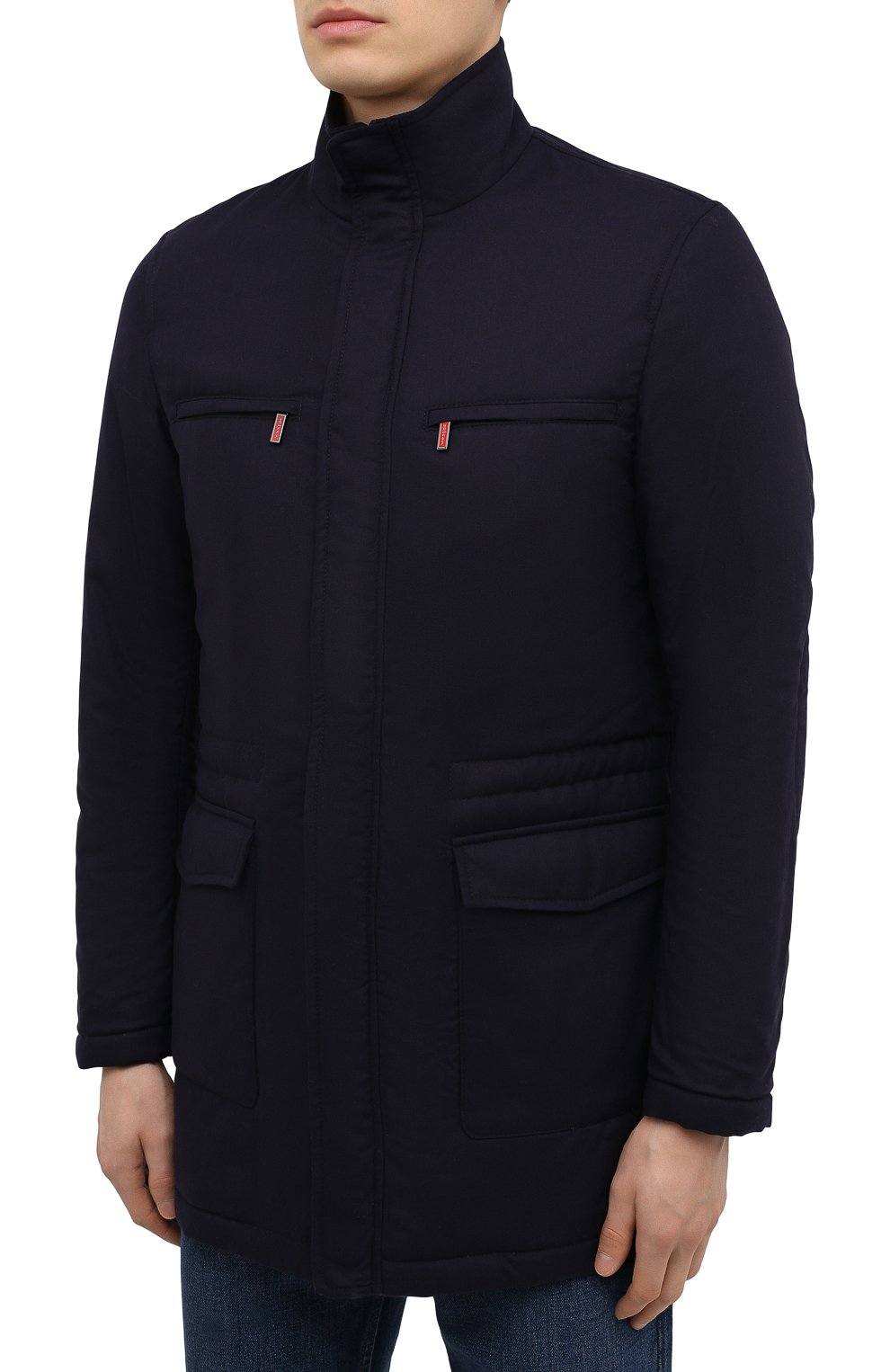 Куртка из шелка и кашемира KITON темно-синего цвета по цене 827500 руб., арт. UW0891MV07T80, фото 3 Куртка из шелка и кашемира KITON, арт. UW0891MV07T80, фото 3