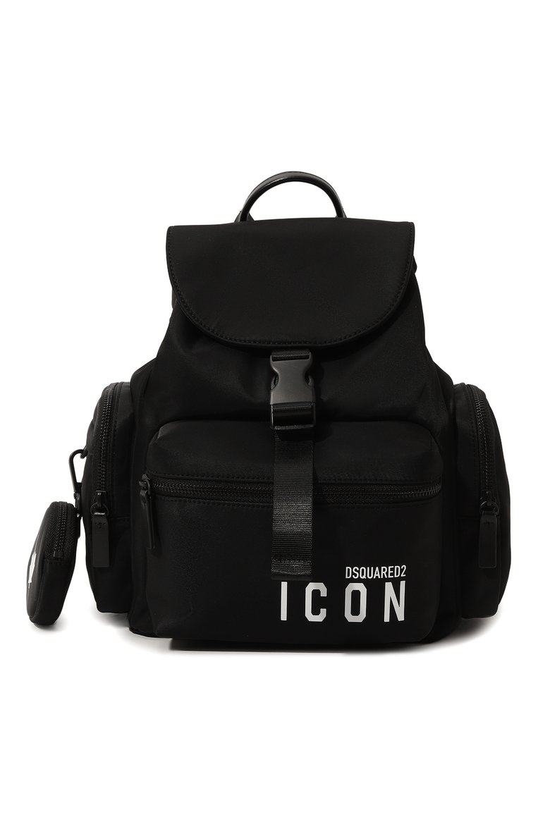 Женский черный рюкзак be icon DSQUARED2 купить в интернет-магазине ЦУМ ...