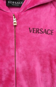 Детский толстовка VERSACE фуксия цвета, арт. 1010509/1A07577/8A-14A | Фото 3 (Рукава: Длинные; Девочки Кросс-КТ: Толстовка-одежда; Материал внешний: Синтетический материал; Материал сплава: Проставлено; Драгоценные камни: Проставлено)