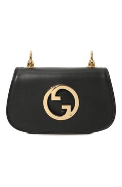 Женская сумка blondie GUCCI черного цвета, арт. 724645/UXX0G | Фото 1 (Материал: Натуральная кожа; Материал сплава: Проставлено; Ремень/цепочка: На ремешке; Драгоценные камни: Проставлено; Размер: small)