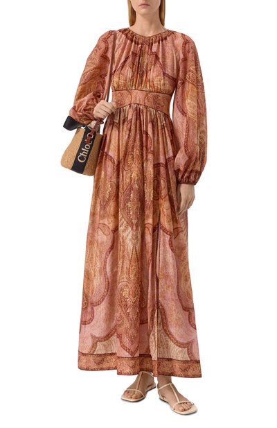 Платье из хлопка и шелка ZIMMERMANN, арт. 5947DRS262, фото 2