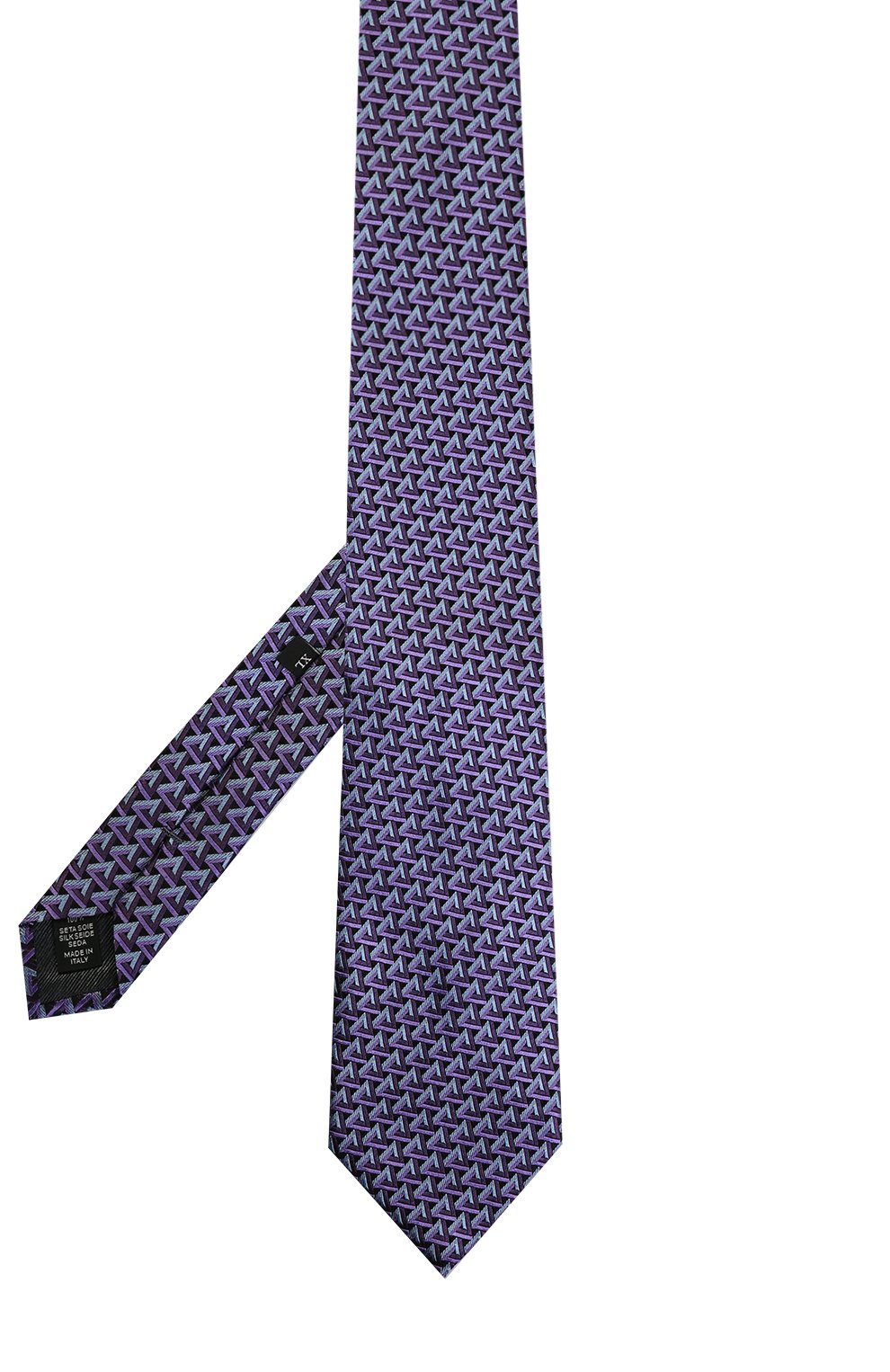 Шелковый галстук с узором ZEGNA сиреневого цвета по цене 22450 руб., арт. Z2E39/1XW, фото 2 Шелковый галстук с узором ZEGNA, арт. Z2E39/1XW, фото 2