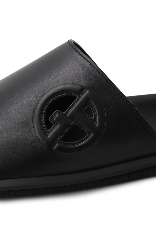 Кожаные шлепанцы Giorgio Armani X2P097/XF731 Чёрный  X2P097/XF731 Фото 7